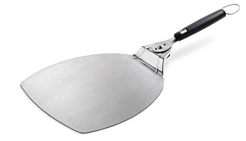 Weber® Pizza küreği, pizza küreği, pizza küreği, paslanmaz çelik, döner sap, yerden tasarruf sağlayan saklama için, pizza, ekmek vs. için, 6691
