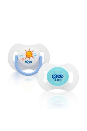 Wee Baby 2'li Gece Gündüz Emzik No:2 (Saklama Kabı Hediyeli) - Mavi