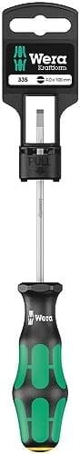 Wera 335 SB Düz Tornavida - Elektrikçi Ucu, 0,6 x 3,5 x 100 mm, 05100042001