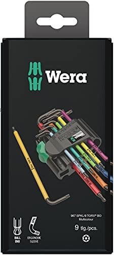 Wera Torx Takımı 967 SPKL/9 Torx BO Çok Renkli, BlackLaser, 9 Parça, 05073599001