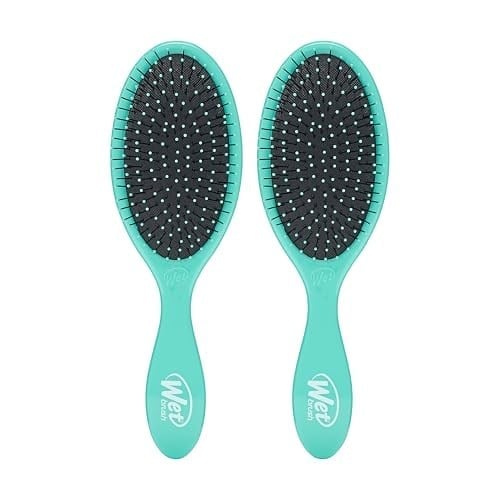Wet Brush Orijinal Detangler Saç Fırçası, Amazon Exclusive Aqua- Ultra Yumuşak IntelliFlex Kıllar - Dolaşık Açıcı Saç Fırçası Dolaşıklıklar - Tüm Saç Tipleri (Islak ve Kuru Saç) - Kadın ve Erkek (2'li