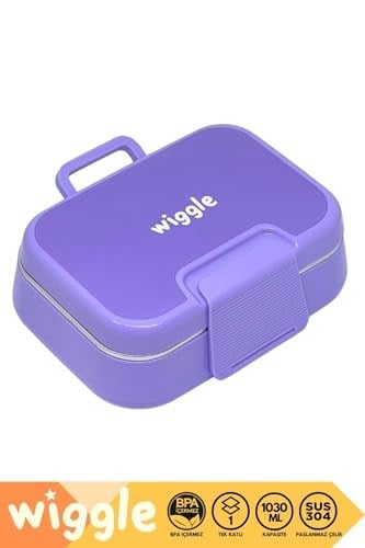 Wiggle Bento 1030ml Lunchbox Tek Katlı 2 Bölmeli Paslanmaz Çelik Sefer Tası Yemek Kutusu
