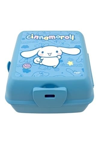 Wiggle Cinnamoroll Temalı Lisanslı 4 Bölmeli Plastik Çocuk Beslenme Kutusu - Yemek Saklama Kabı Kaşık ve Çatallı