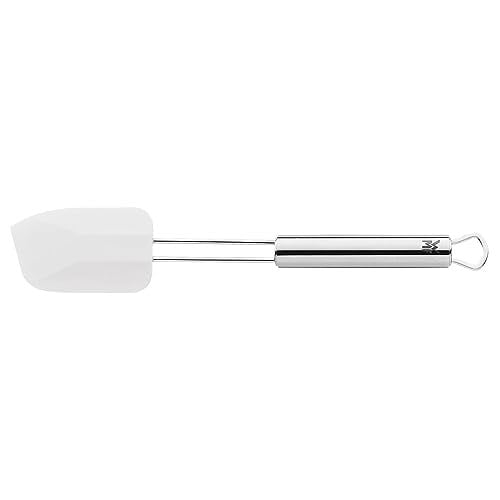 WMF Profi Plus Silikon Hamur Spatulası, 26 x 5,5 cm, Cromargan® Yüksek Kaliteli Yarı Mat Paslanmaz Çelik, 200°C'ye Kadar Isıya Dayanıklı, Beyaz, Bulaşık Makinesinde Yıkanabilir