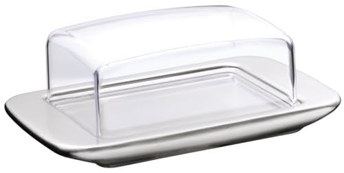 WMF Tereyağlık, 11,5 x 16,8 cm, Cromargan® Yüksek Kaliteli Mat Paslanmaz Çelik, Plastik Kapaklı, Bulaşık Makinesinde Yıkanabilir