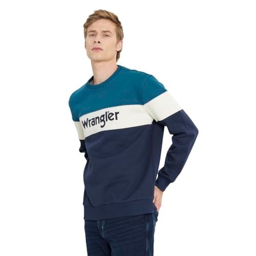 Wrangler Regular Fit Erkek Sweatshirt Petrol XL