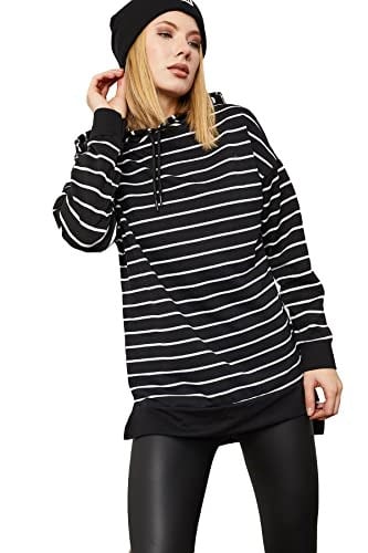 XHAN Çizgili Sweatshirt 0YZK8-10532