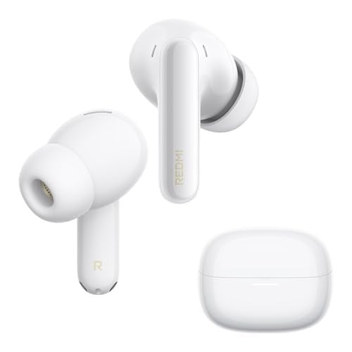 Xiaomi Redmi Buds 8 Pro Cloud White Kablosuz Bluetooth Kulaklık, 42dB Aktif Gürültü Engelleme, Yapay Zeka Gürültü Azaltma, 36 Saat Pil Ömrü, Beyaz