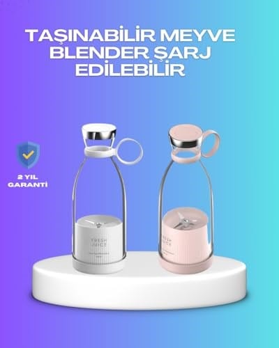 YamanHobi Çevre Dostu Cam Gövdeli Kablosuz Smoothie Blender