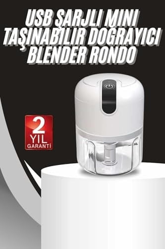 YamanHobi Mini Doğrayıcı Rondo Taşınabilir Mini El Blender Paslanmaz Çelik