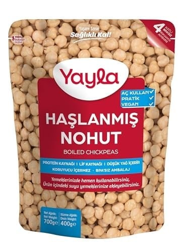 yayla Haşlanmış Nohut, 700 gr Tekli Paket