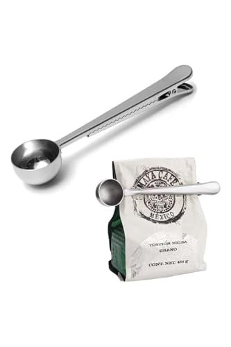 Yayli Paslanmaz Çelik Klipsli Kahve Ölçeği, 1 Parça, Çok Renkli, 10 ml Kaşıklı