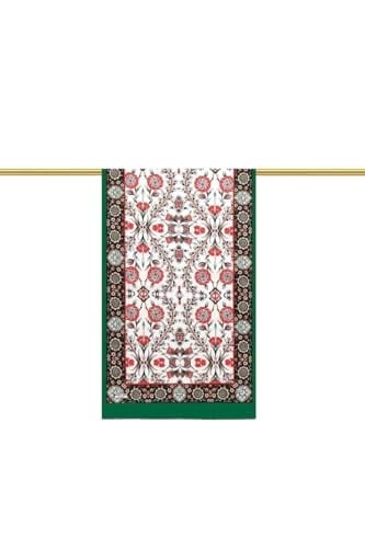 Yeşil Siyah Selçuk Desen Fular
