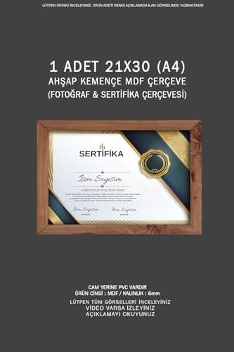 yhfoto 1 Adet A4 Sertifika A4 21x30 Diploma Kahverengi 21 x 30