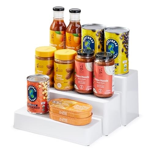 YouCopia 1 kutu düzenleyici ShelfSteps düzenleyici, plastik, beyaz