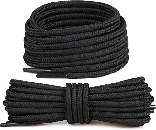 Yuvarlak Spor Ayakkabı Bağcığı, Botlar ve iş Ayakkabıları için Dayanıklı Polyester Bağcık, Kaliteli Ayakkabı Aksesuarı [1 ÇİFT]