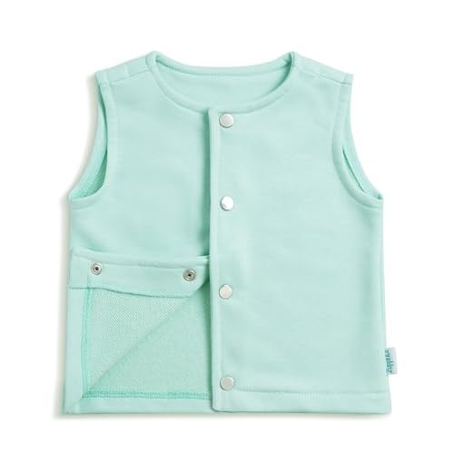 Zuppers Çıtçıtlı Pamuk Bebek Çocuk Yelek, Mint, 2-3 Yaş