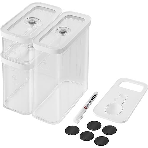 ZWILLING Fresh & Save CUBE Saklama Düzenleyici, 5 Parçalı Orta Set, Kiler Düzenleyiciler ve Depolama, Plastik, BPA İçermeyen Hava Geçirmez Kuru Gıda Saklama Kabı Badem, Muz Cipsi, Kuruyemiş ve daha