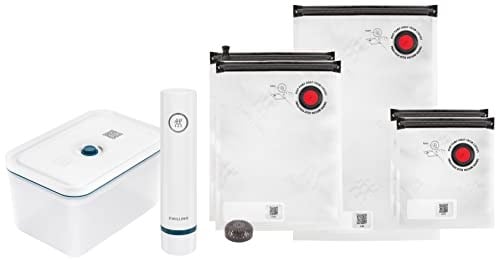 ZWILLING Fresh & Save Vakum Başlangıç Seti, Plastik, 7 Parçalı, Kutu, Pompa ve Torba Dahil, La Mer - Seçenekler: 7-tlg., 8-tlg.