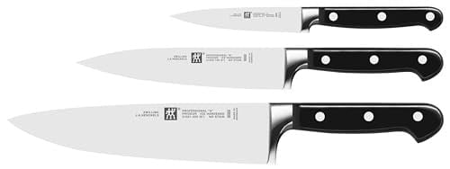Zwilling Prof. S 3 Parça Bıçak Seti, Paslanmaz Çelik, Siyah