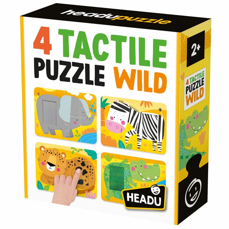  HEADU 4 TACTILE PUZZLEE WILD (+2 YAŞ)