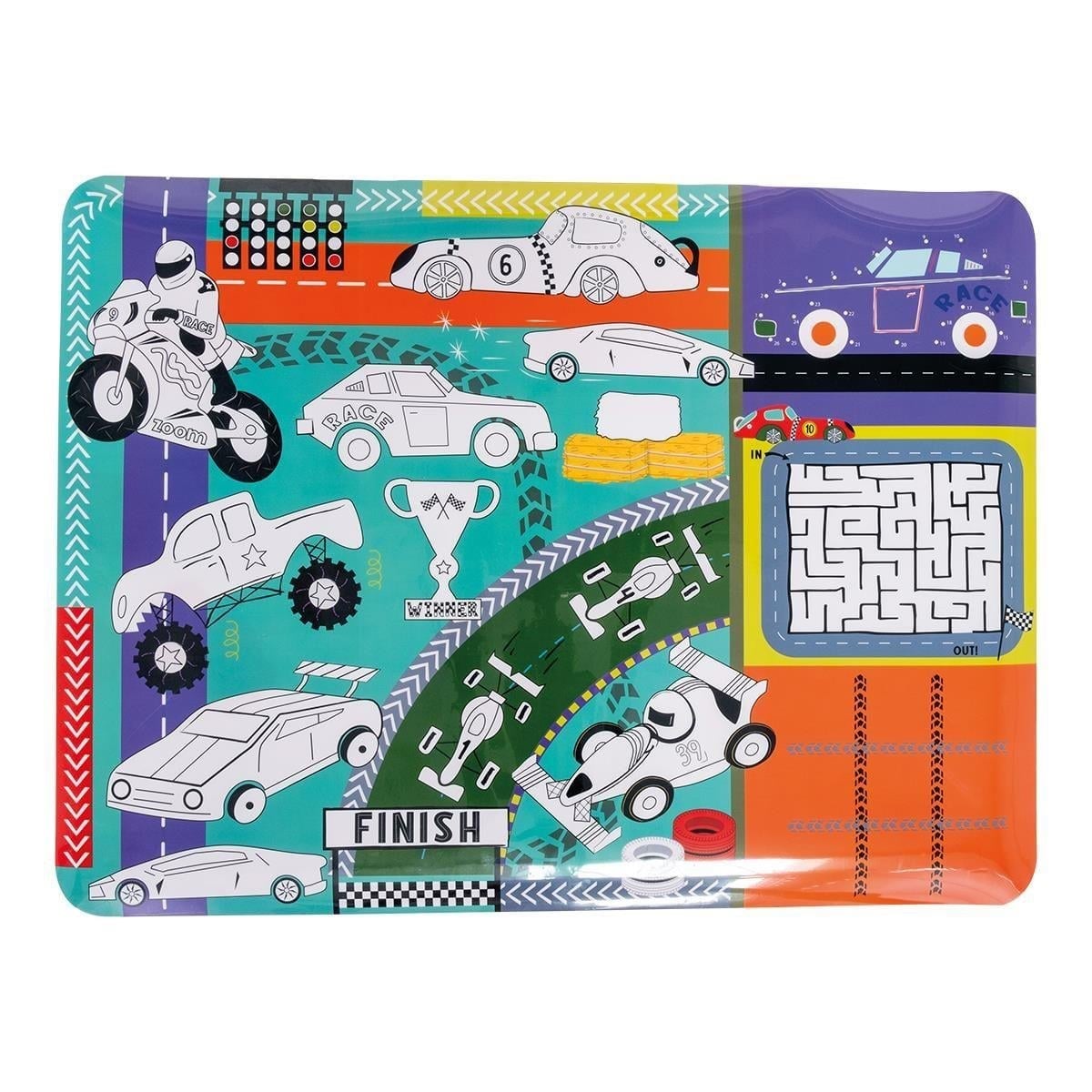 Floss & Rock Boyanabilir Oyun ve Aktivite Matı / Cars