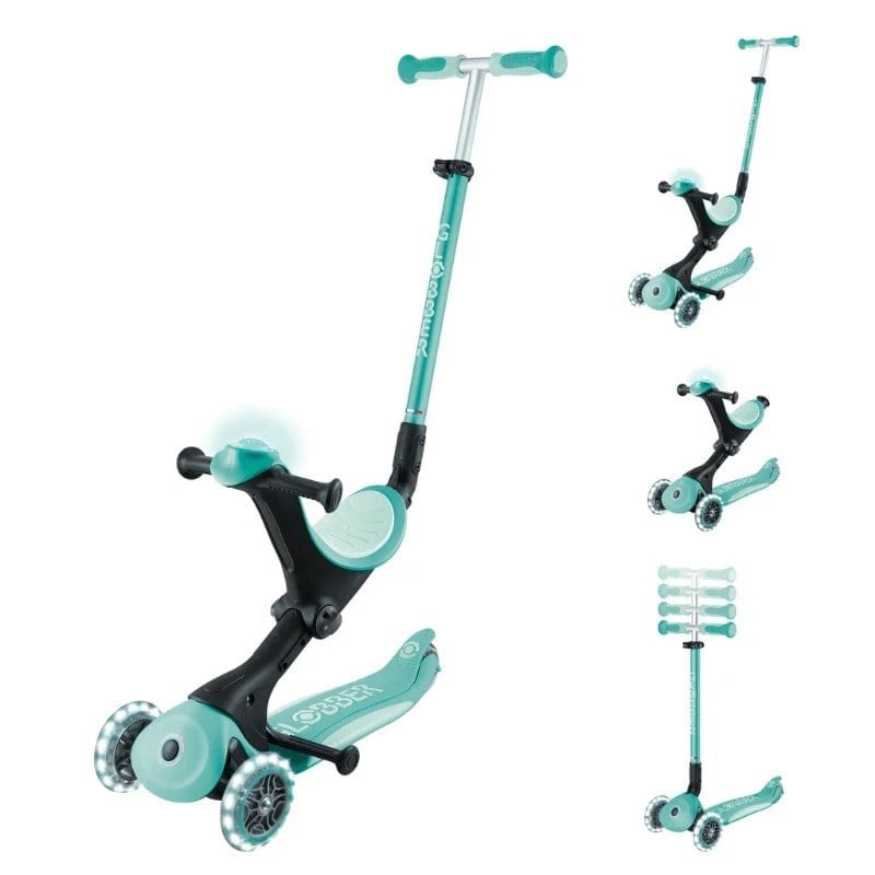 Globber Go Up Deluxe Işıklı Scooter - Mint Yeşili