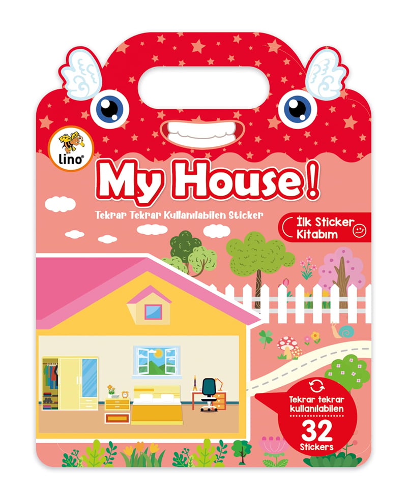 LİNO TEKRAR TEKRAR KULLANILABİLEN İLK STİCKER KİTABIM MY HOUSE