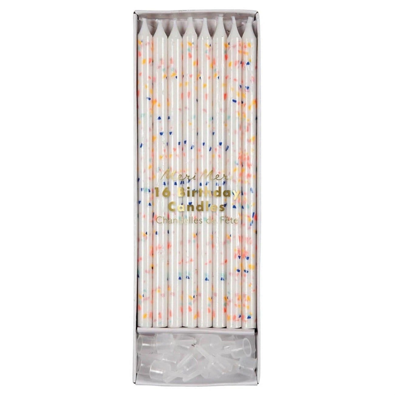 Meri Meri - Neon Confetti Candles - Neon Konfetili Mumlar