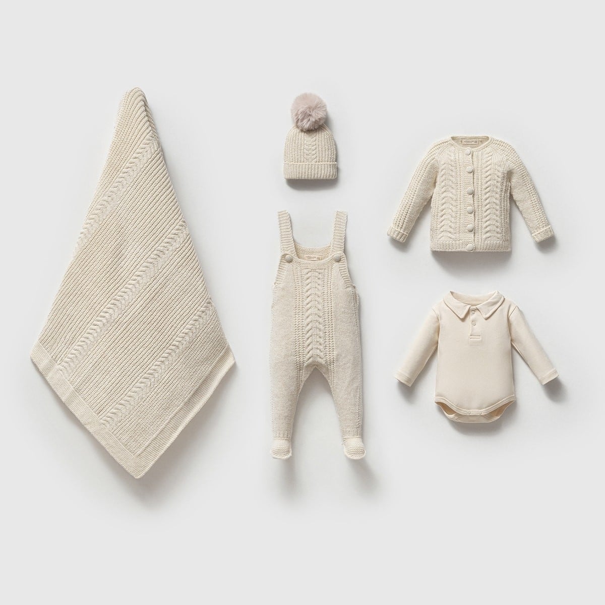 Premium Unisex Triko Salopet SET 0-3 Ay
