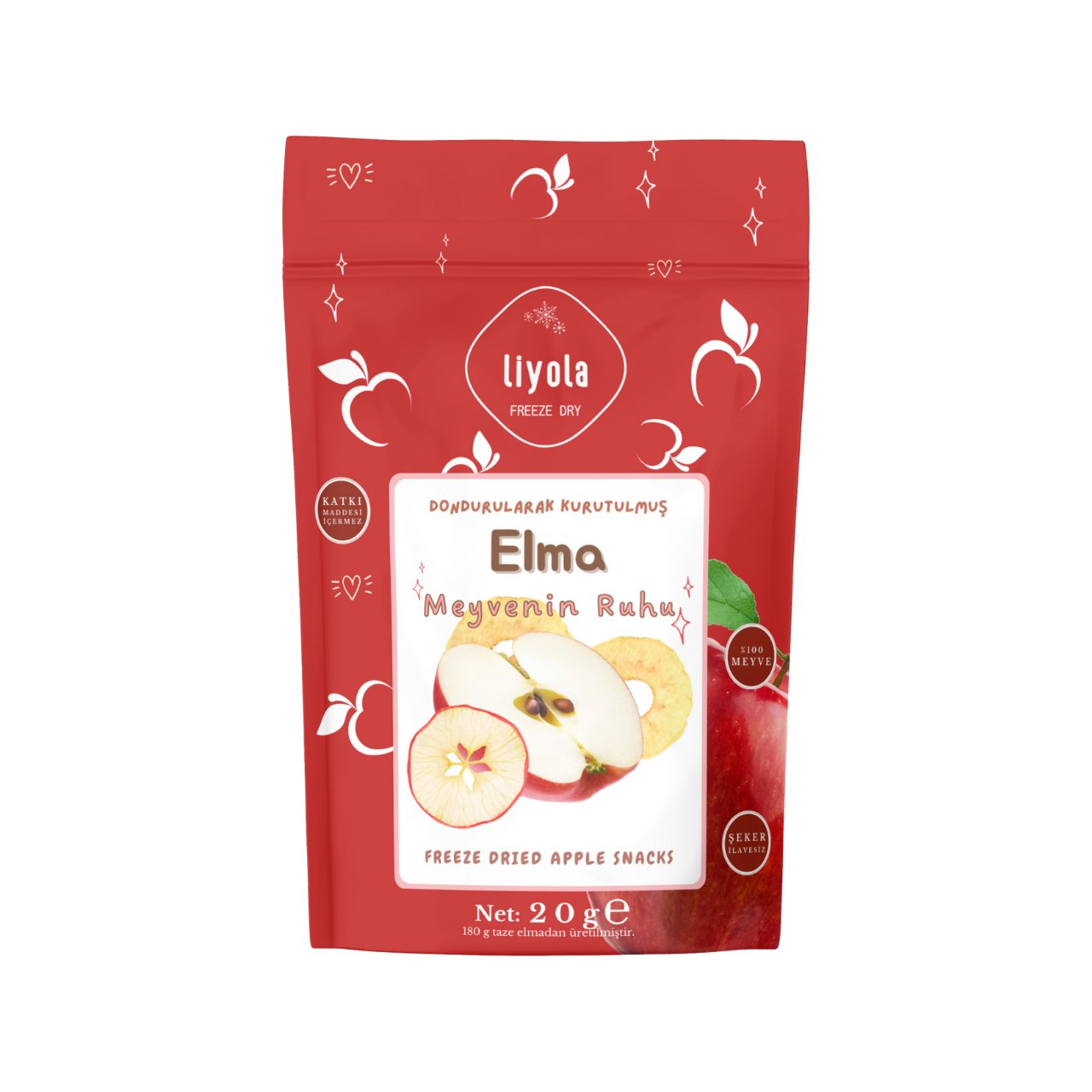 Dondurulmuş Elma (Kabuklu) | 20 gr