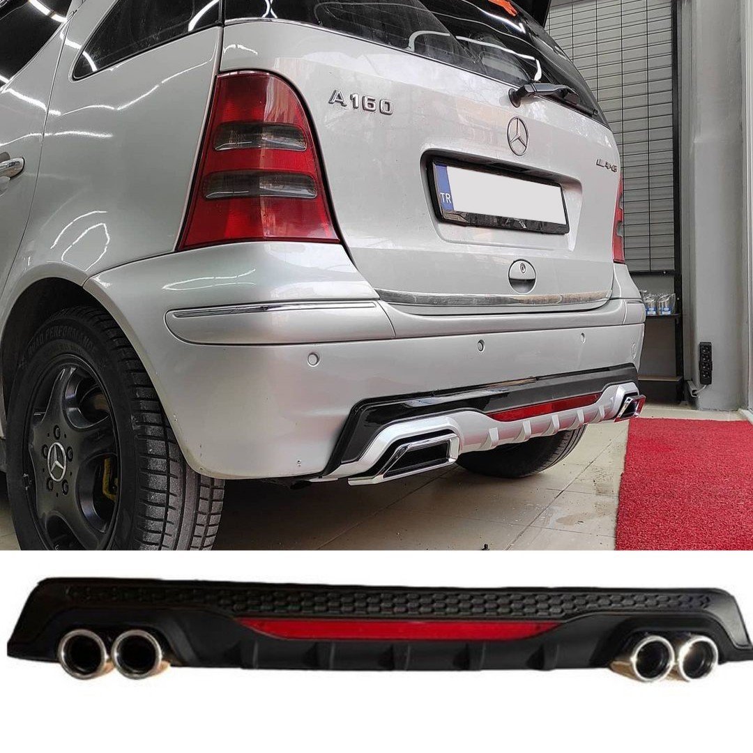 Fiat Albea Difüzör Arka Tampon Eki 4 Egzoz Çıkışlı Gri