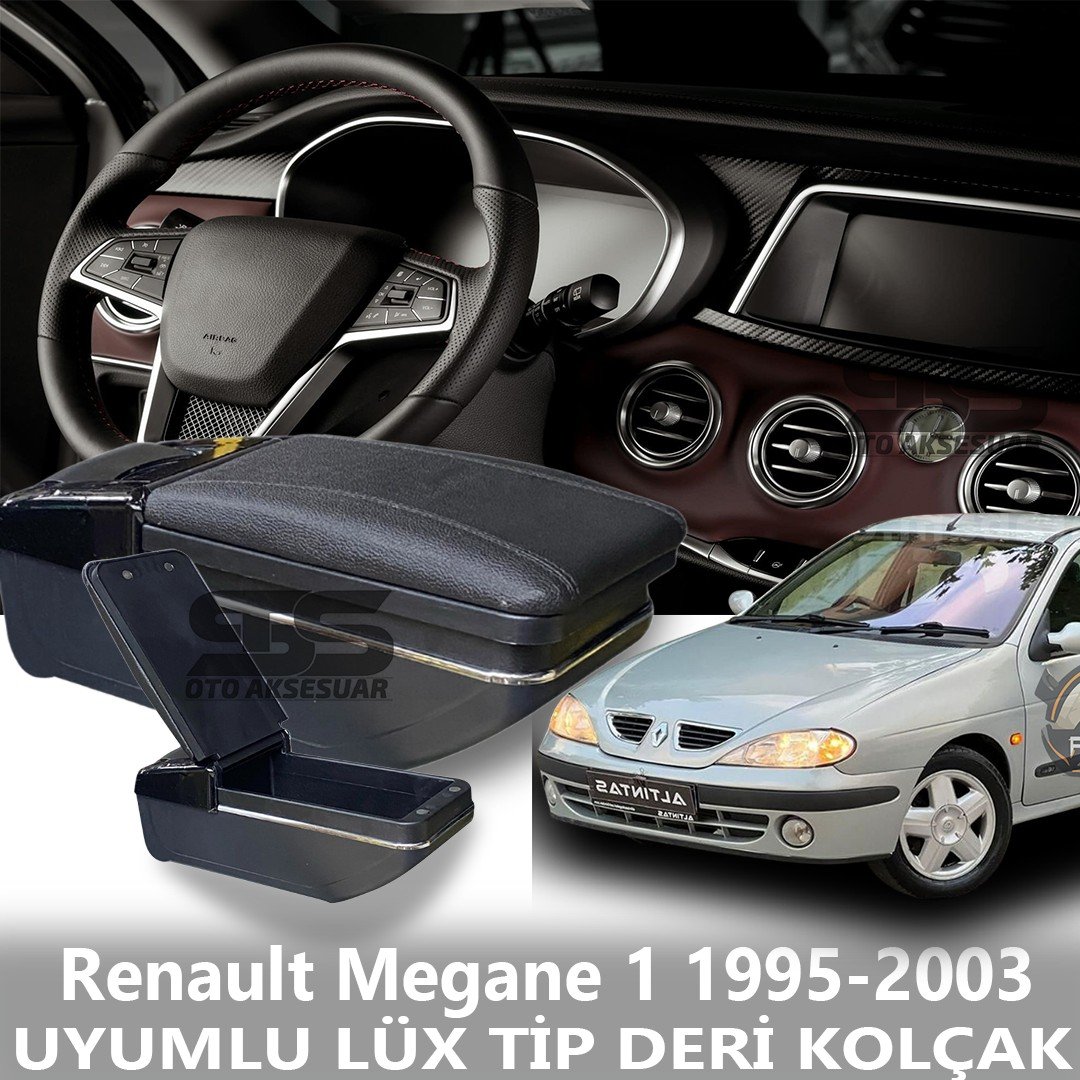 Renault Megane 1 1995-2003 Uyumlu Premium  Deri Kol Dayama Kolçak Lüx Tip 