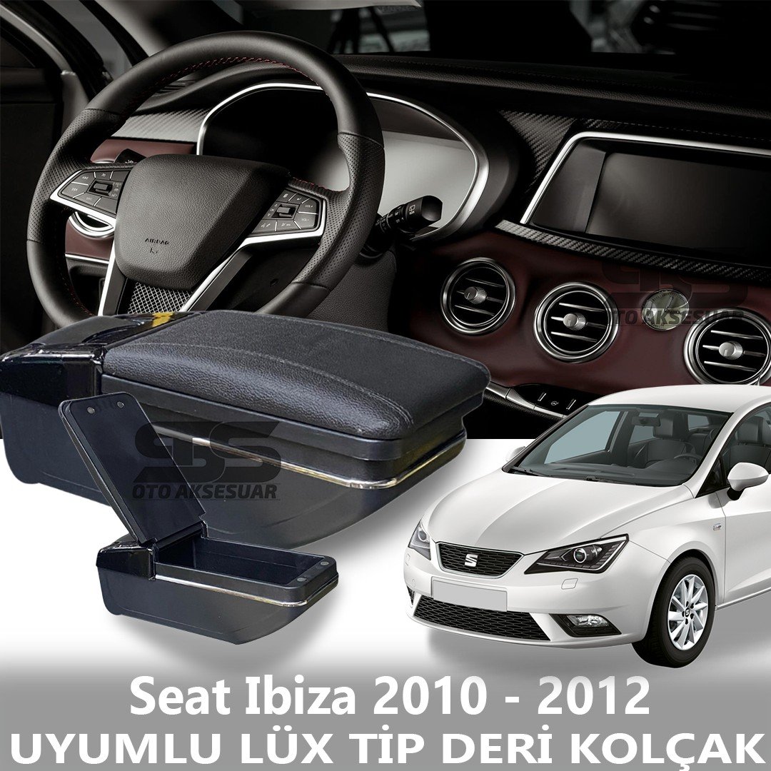 Seat İbiza 2010 - 2012 Uyumlu Premium  Deri Kol Dayama Kolçak Lüx Tip 