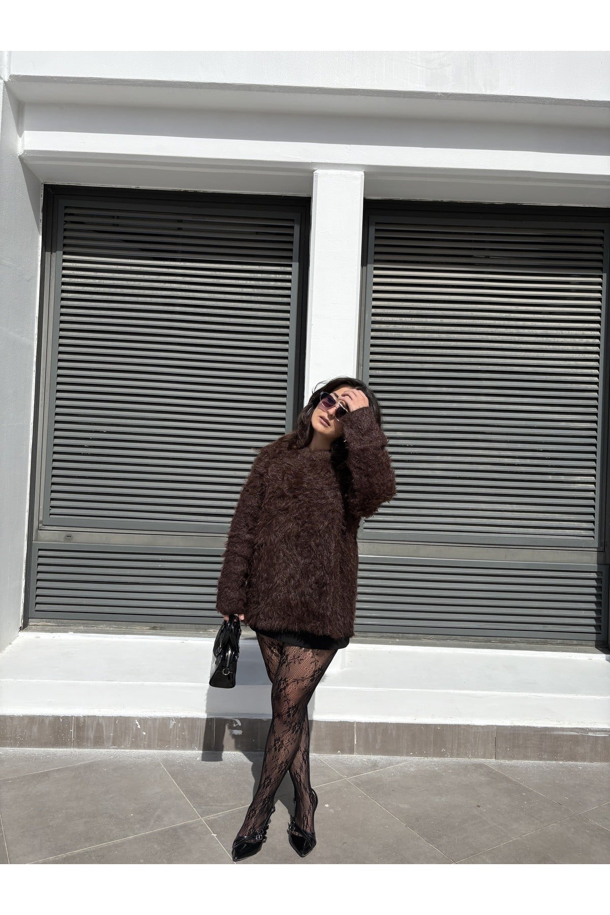 Acı Kahve Saçaklı Kazak