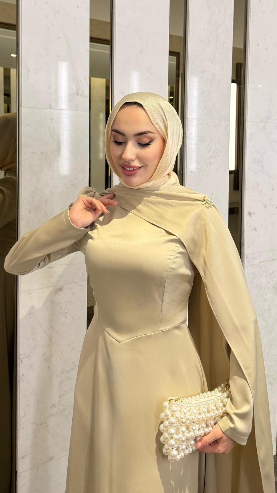 Pelerin Abiye - Bej