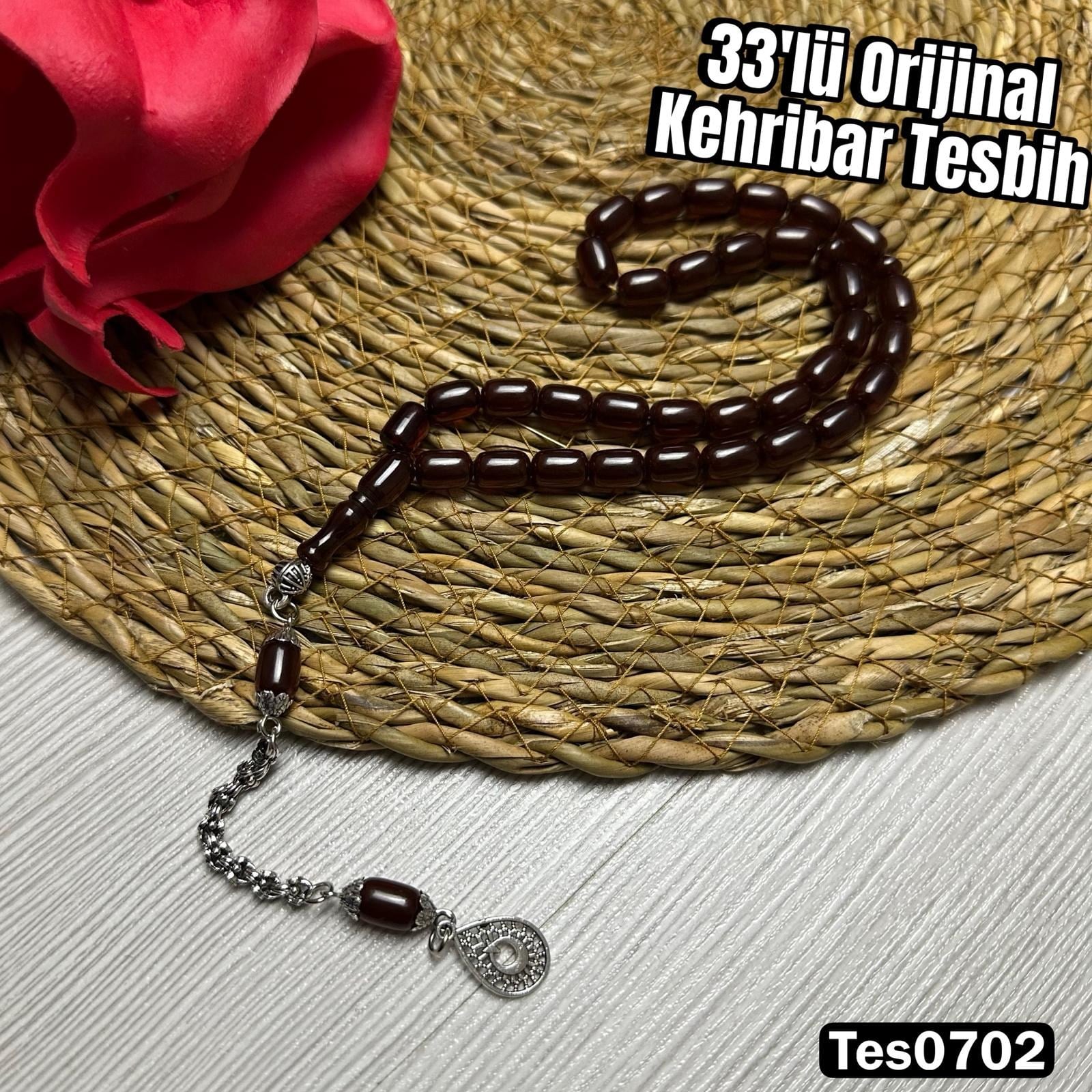 33'lü Kehribar Tesbih 