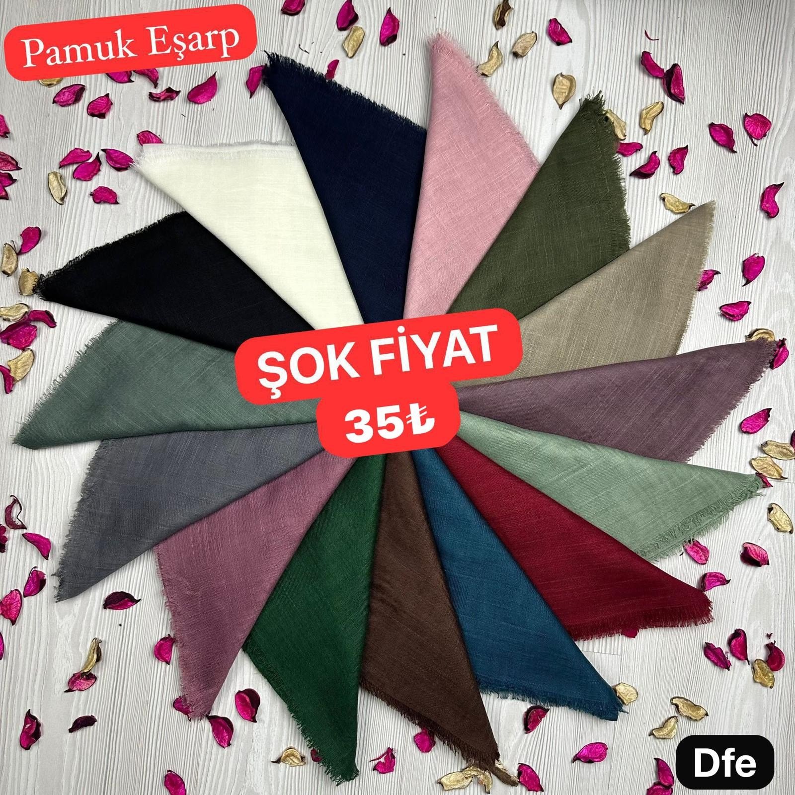 düz flamlı eşarp dfe001