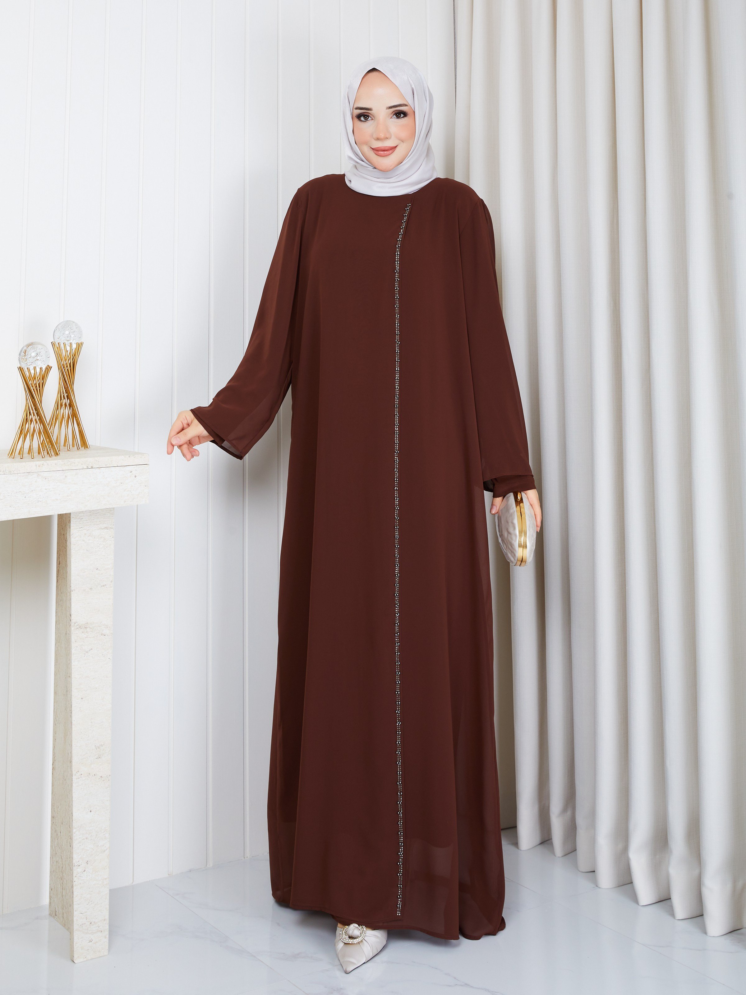 Ilgın Elbise Kahverengi