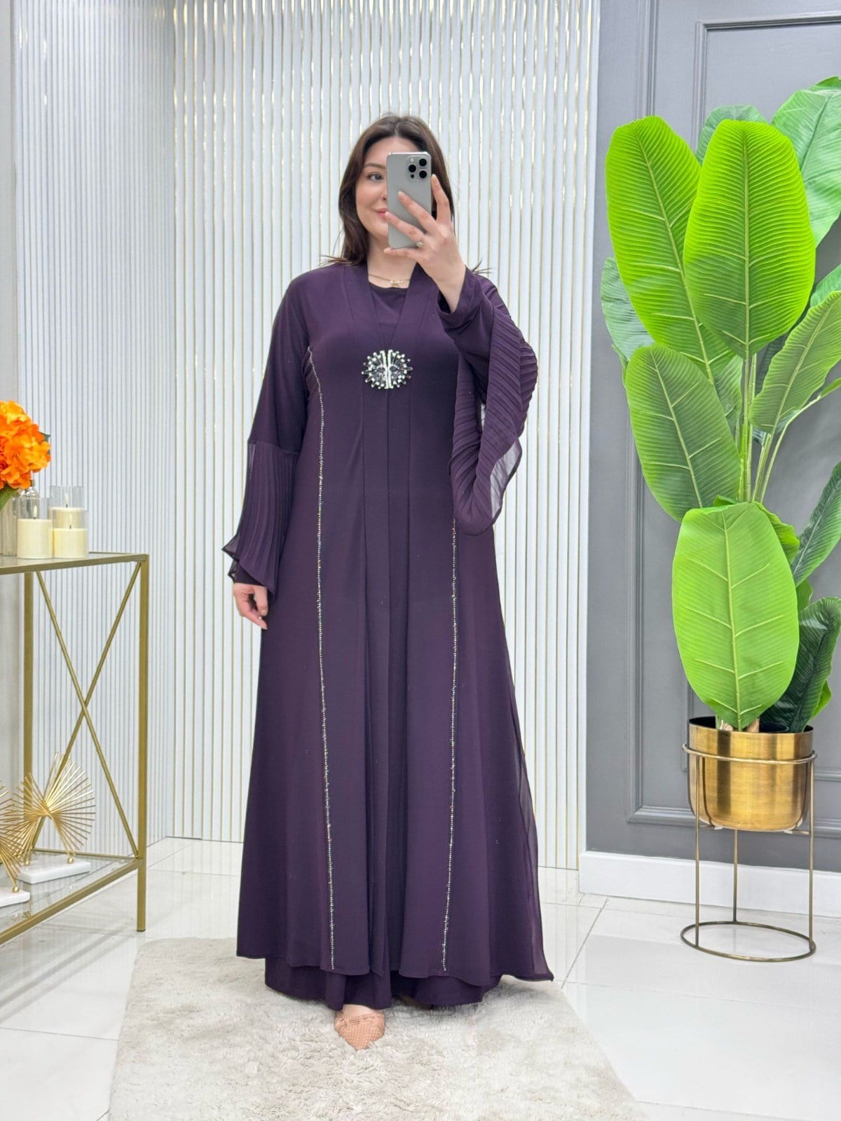 Lale Elbise Takım Mürdüm