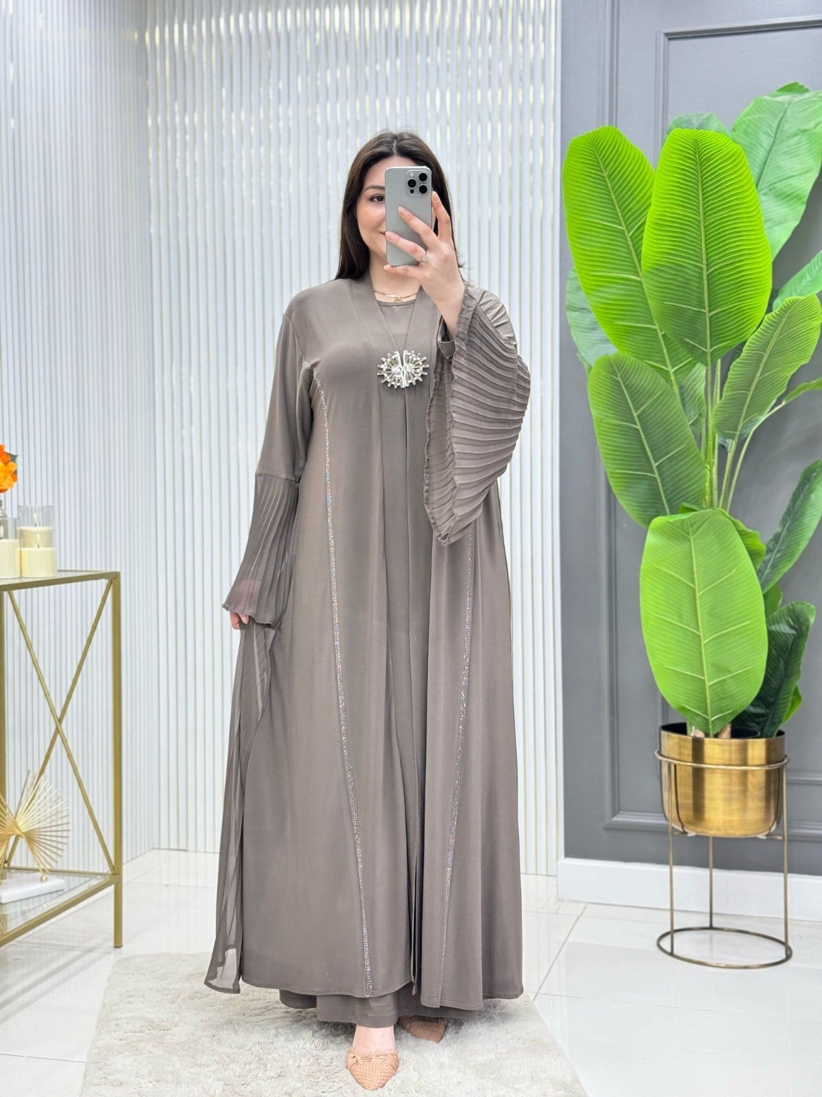 Lale Elbise Takım Vizon