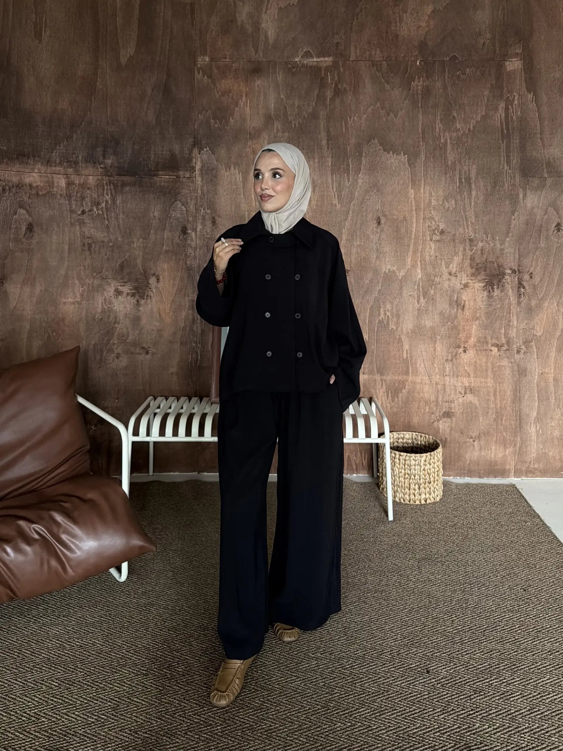 Lina İkili Takım Siyah