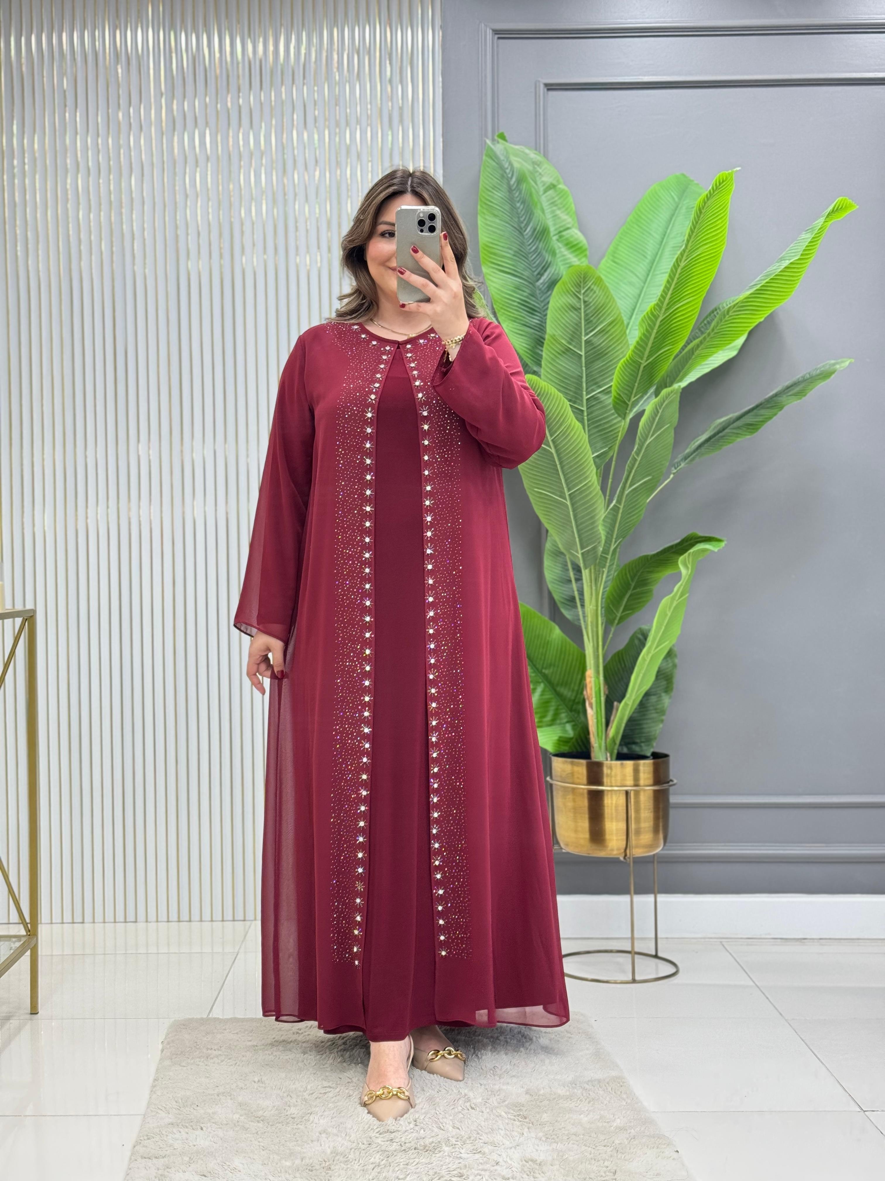 Mora Elbise Bordo