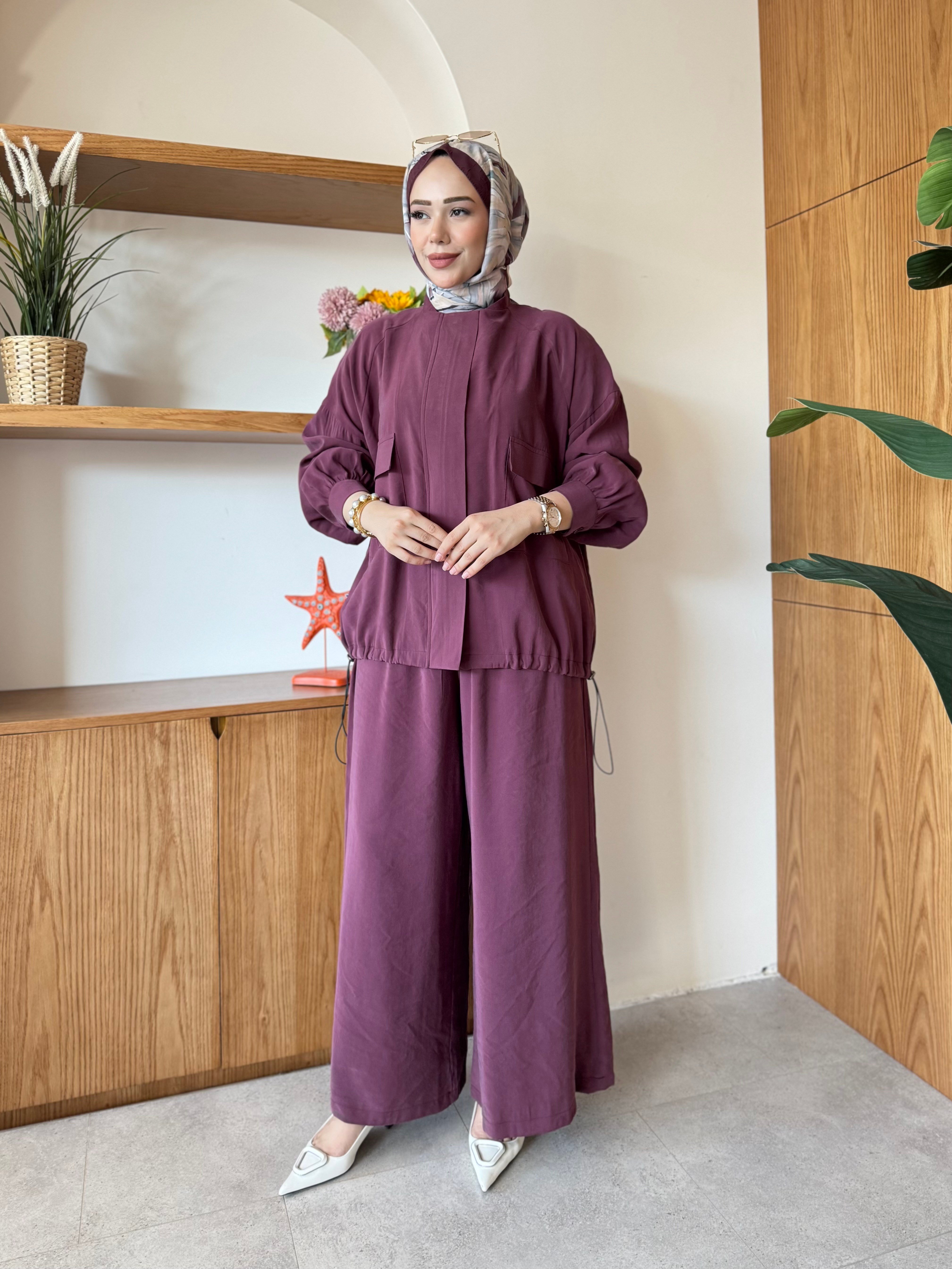 Nilara İkili Takım Bordo