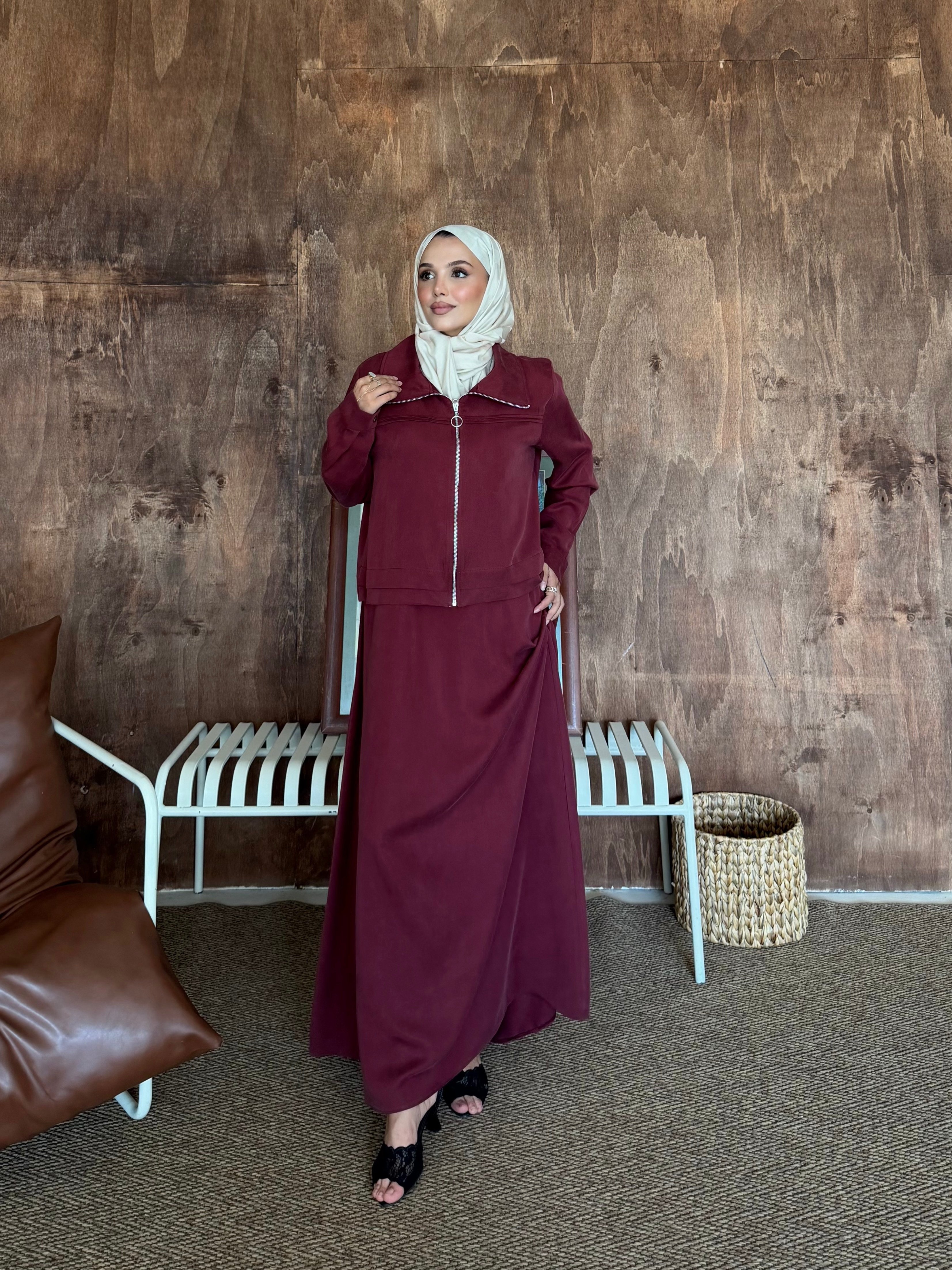 Yıldız Elbise Bordo