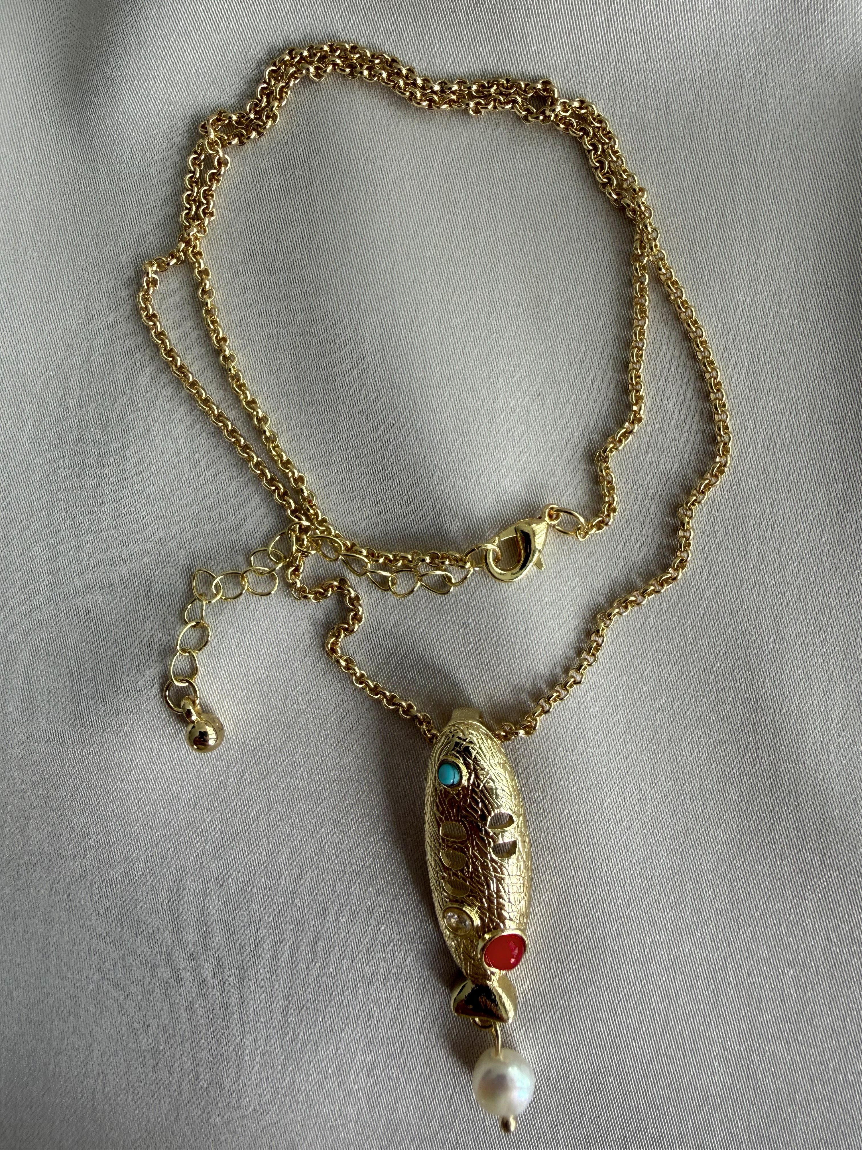 14K Özel Seri Balık Kolye