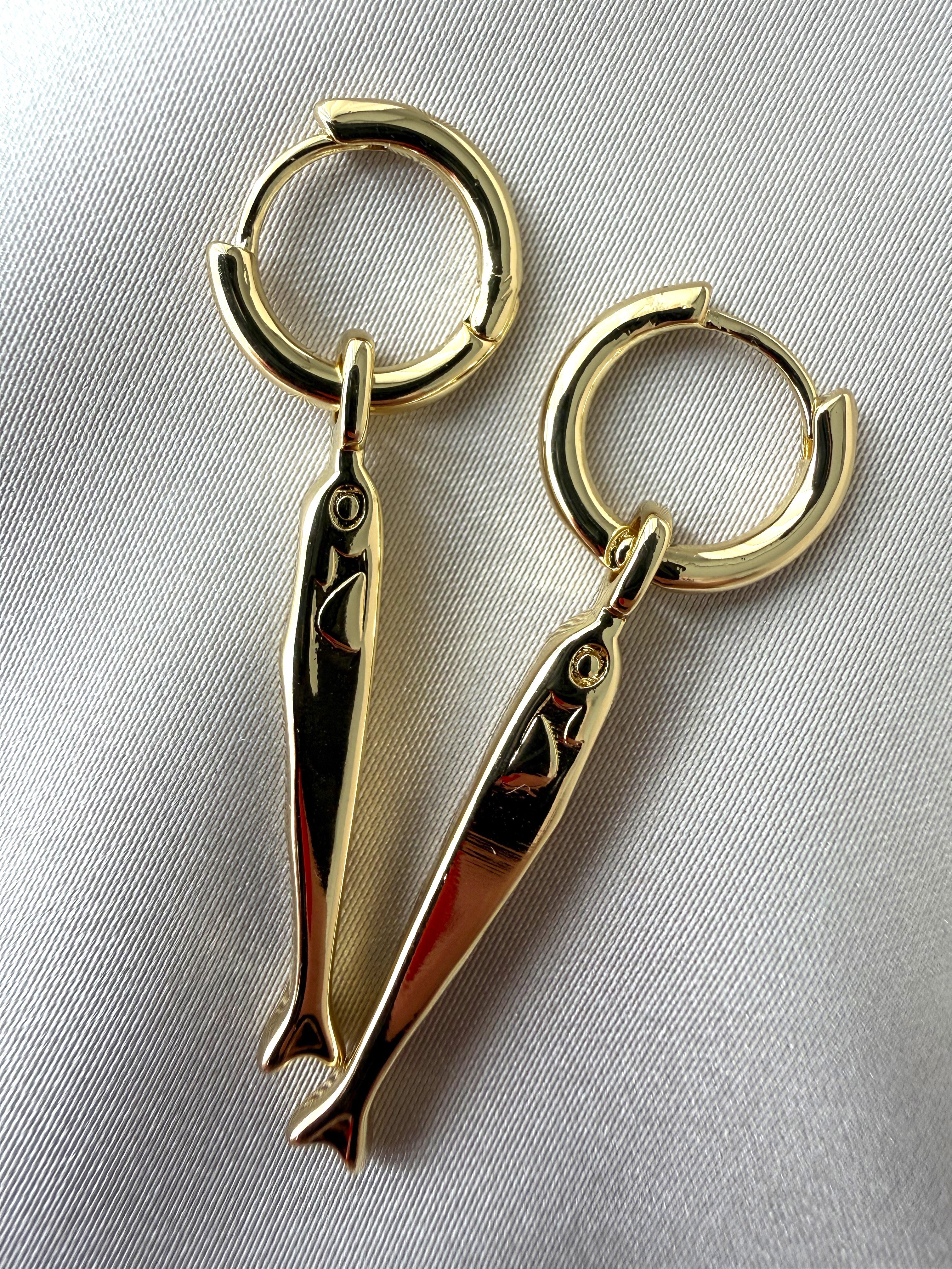 14K Özel Seri Balık Küpe