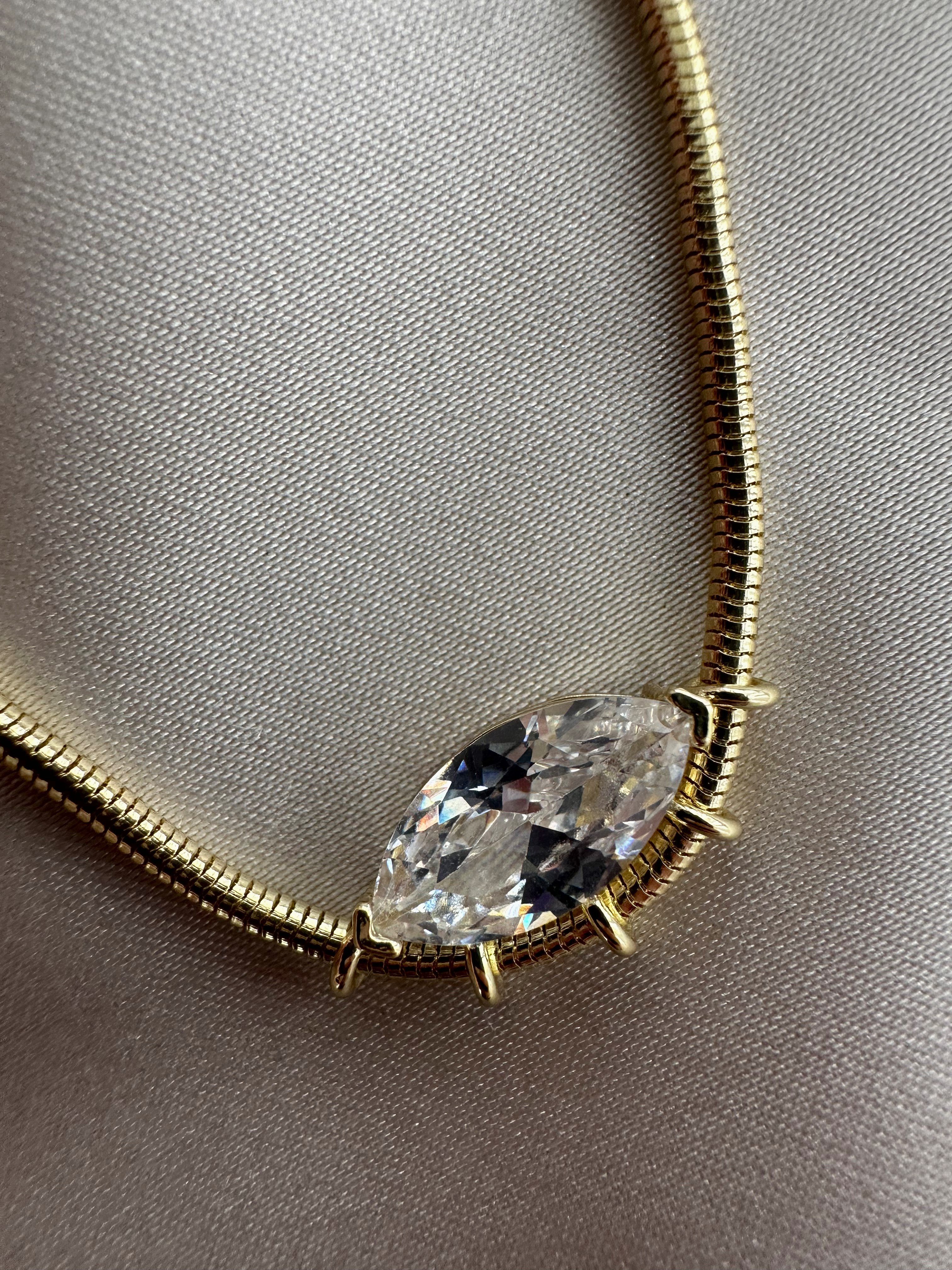 14K Özel Seri Gold Markiz Kolye