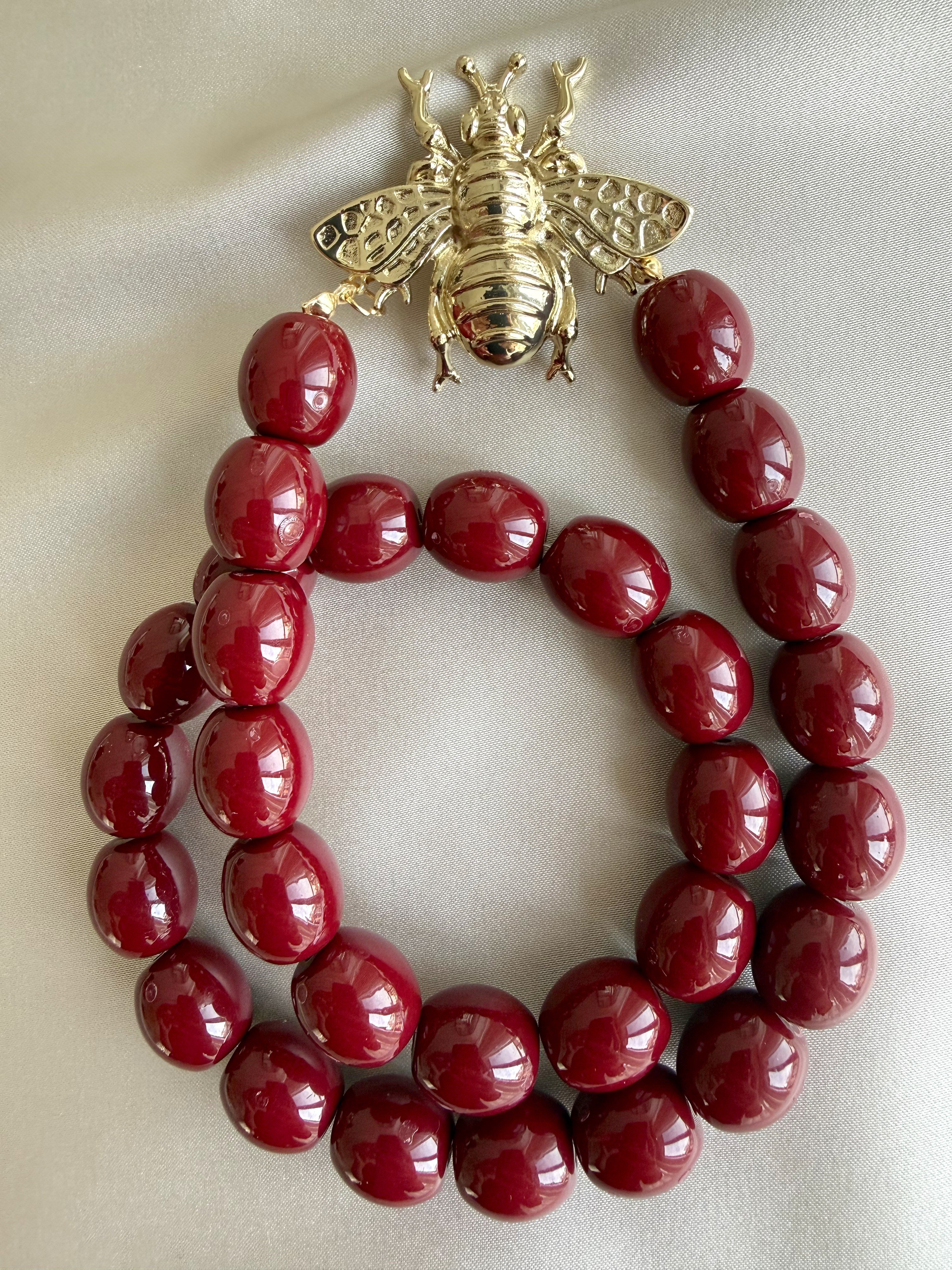 Bee Kolye(Bordo)