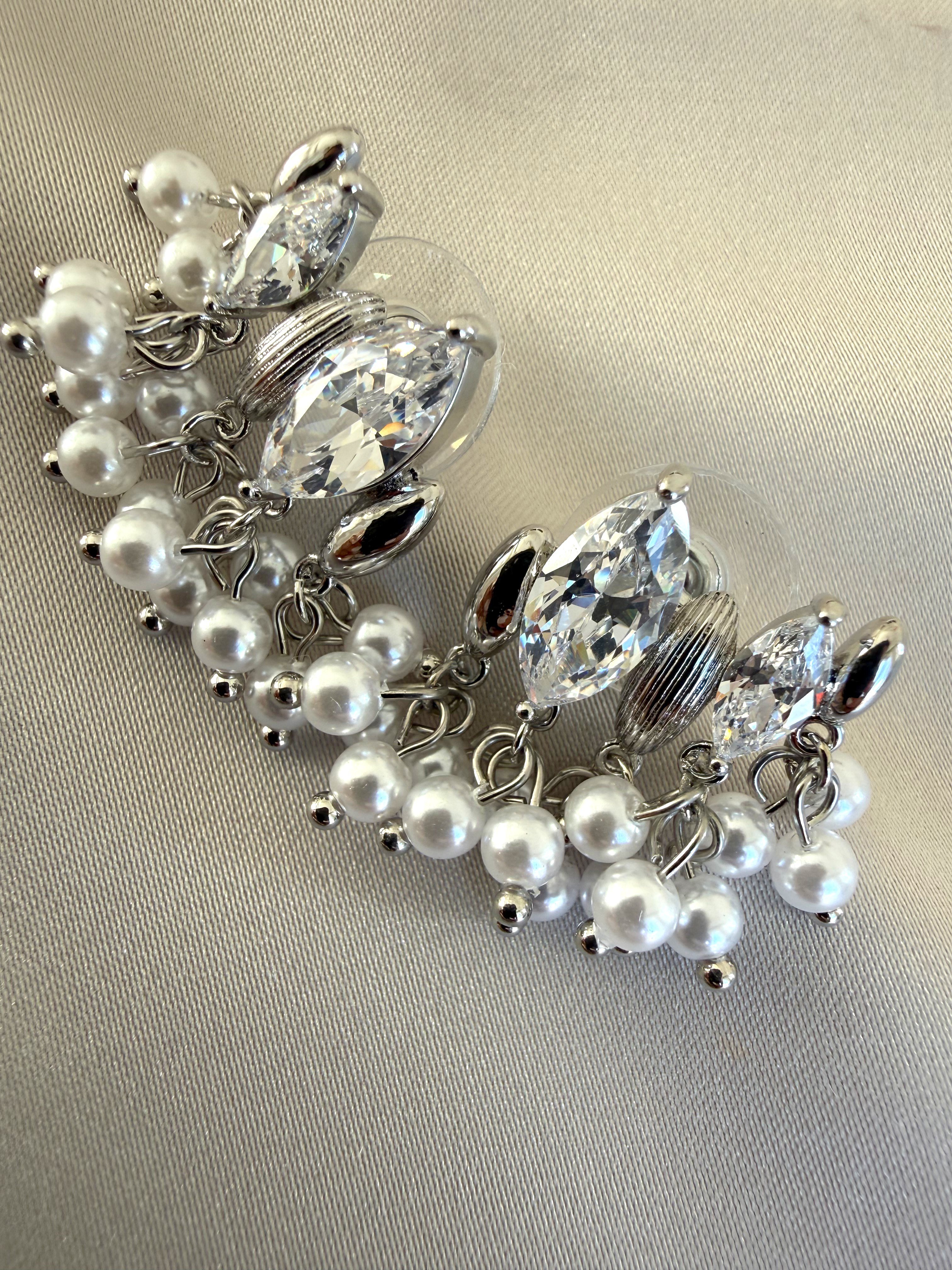 Çoklu Görünüm İnci Küpe(Silver)